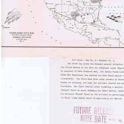 US Army Maneuvers Map 1936