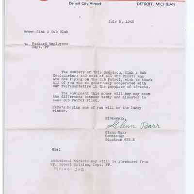 Civil Air Patrol Sink A Sub Club Letter