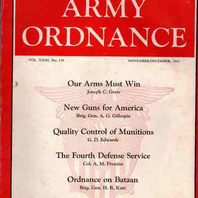November-December 1942 issue of Army Ordnance Magazine
