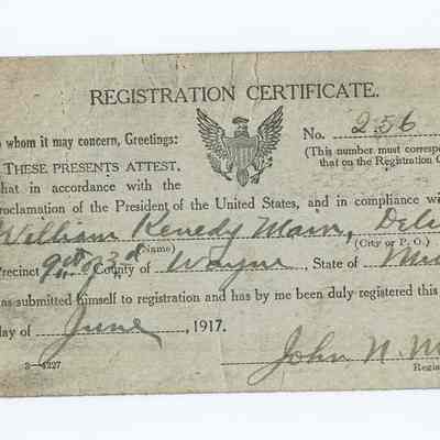 WWI Selective Service Card