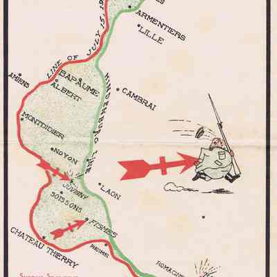 Map sketch of frontline