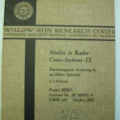 Studies In Radar, Willow Run
