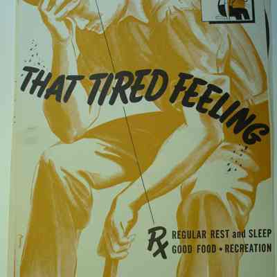 WWII Safety Poster, Sleep