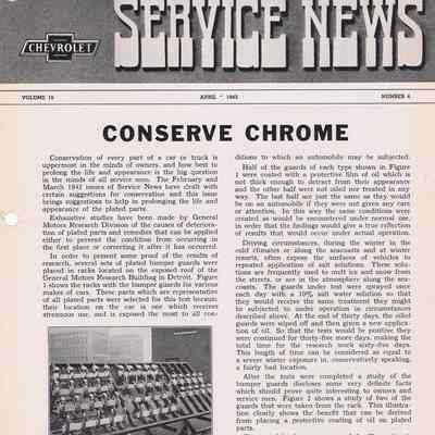 Chevrolet service News April 1942