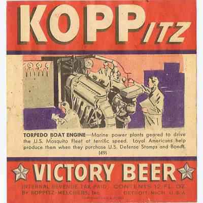 Koppitz Victory Beer label #49