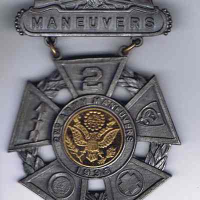 1936 2nd Army Manuvers Medal