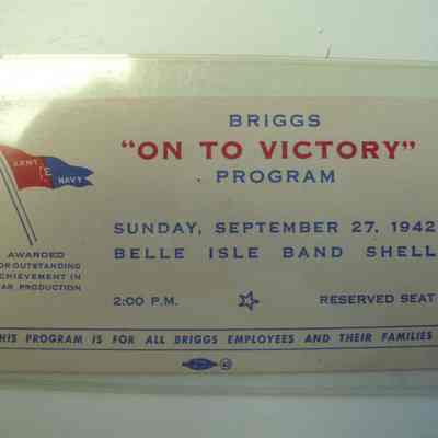 Briggs "On To Victory" event Ticket