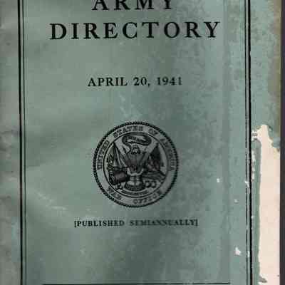 1941 Army Directory