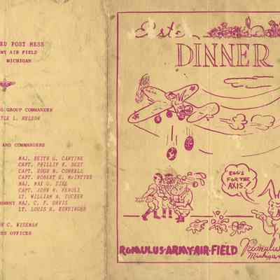 Romulus AAF 1943 Easter Menu