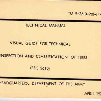 Guide for Tech Inspection of Tires, TM 9-2610-201-14-1