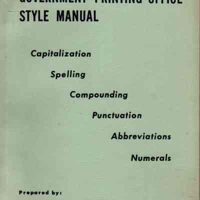 Excerps from Gov Printing Office Style
