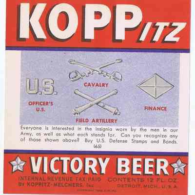Koppitz Victory Beer label #65