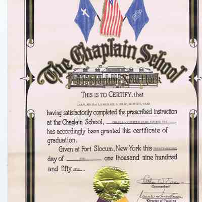 US Army Chaplains School Graduation