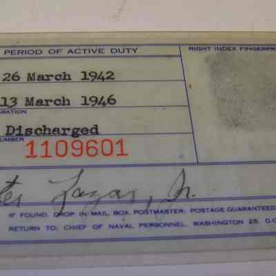 Navy Certificate of Satisfactory Service