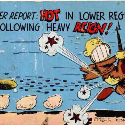 WWII Postcard, Anti-axis