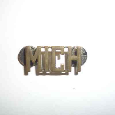 Michigan State Troops Officer Collar tab