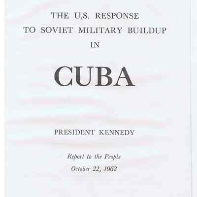 JFK speech Soviet Military in Cuba