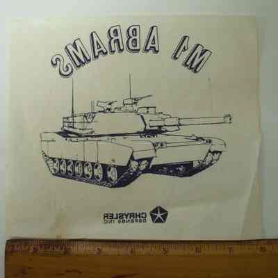 Chrysler Defense M1 Abrams Iron On