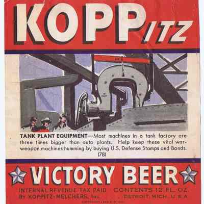 Koppitz Victory Beer Label #78