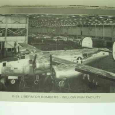 Ford postcard B-24 at Willow Run