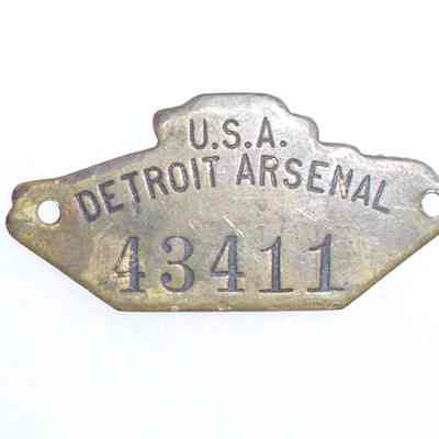 Detroit Arsenal Property Tag #43411