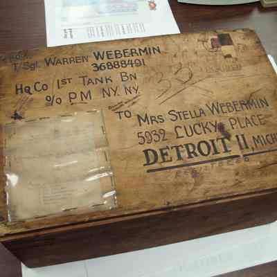 WWII Personal Wooden Shipping Crate