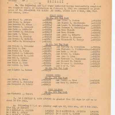 Special Order 33, HQ 1st WAC TC