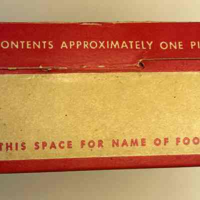 Blank side for food label