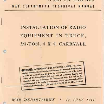 Installation of Radio equipment in Truck