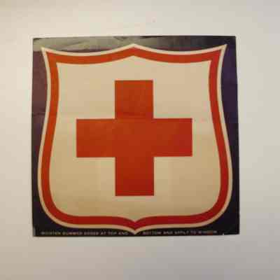Red Cross Window Sticker