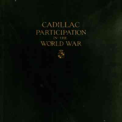 Cadillac Participation in the Great War