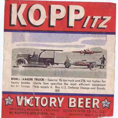 Koppitz Victory Beer Label #83
