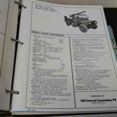 Am General Vehicle Info Binder