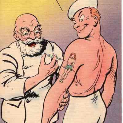 WWII Postcard, Navy Humor