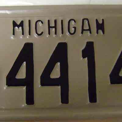 1936 Michigan Car License Plate