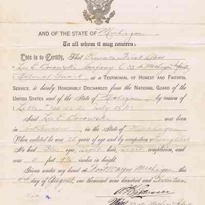 Michigan National Guard Discharge, Borowski