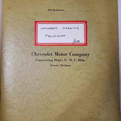 Chevrolet Ordnance Drawing Procedure