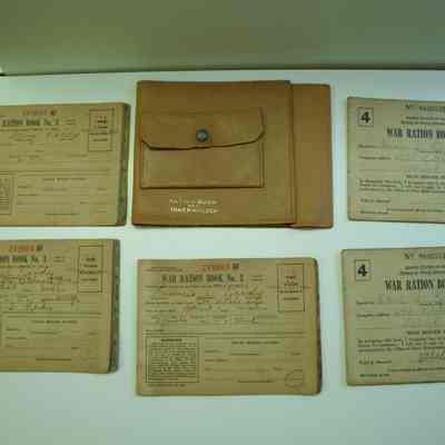 Ration Book Wallet w/ 5 ration books