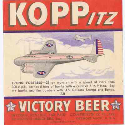Koppitz Victory Beer Label #33