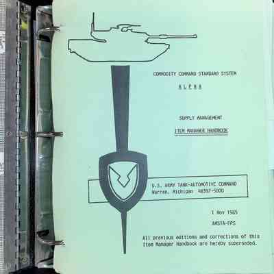 TACOM Item Managers Handbook