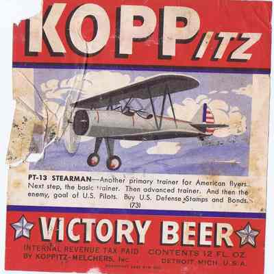 Koppitz Victory Beer Label #73 BT-13