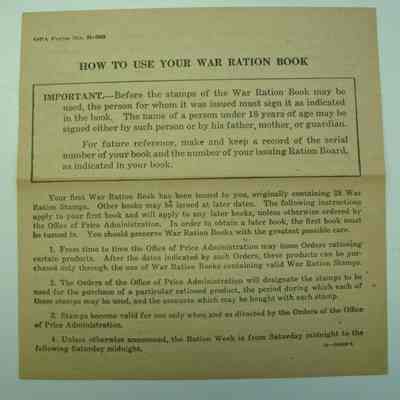 How to use your ration book