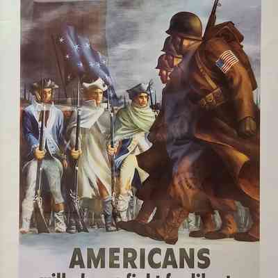 Americans Will Always Fight for Liberty (reproduction poster)