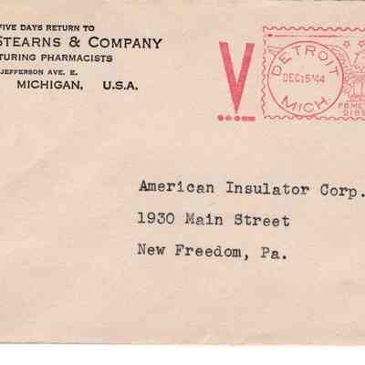 Fredrick Stearns Envelope