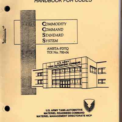 Stock Control Logistics Handbook for Codes