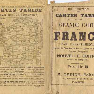 WW1 era Map of France, French