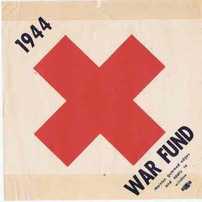 1944 Red Cross War Fund Decal