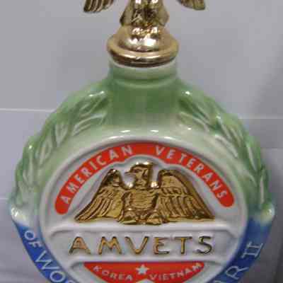 AMVETS 25th Anniversary 1970 Eagle Bourbon Bottle