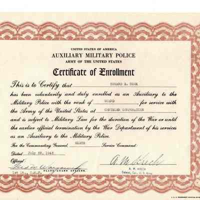 Auxiliary Military Police Certificate