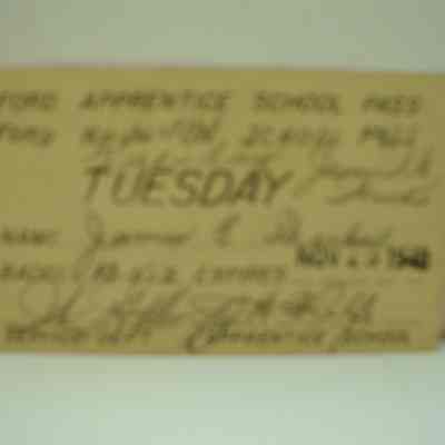 Ford Apprentice school pass tuesday